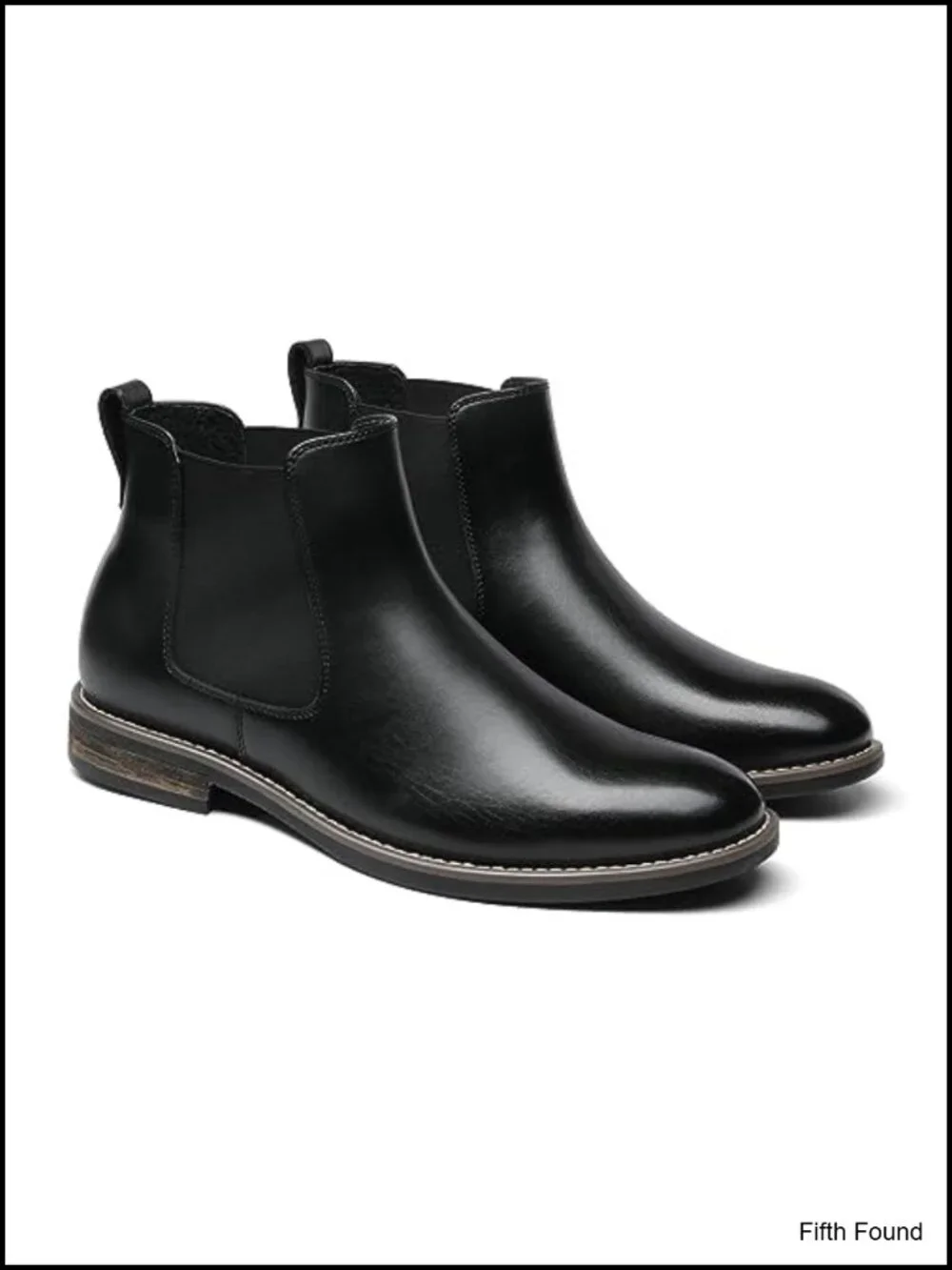 Men's Suede Leather Chelsea Ankle Boots - Slip On Round Toe